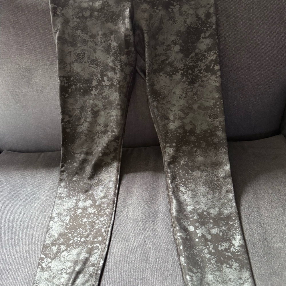 Athleta Gray Leggings with Textured Finish